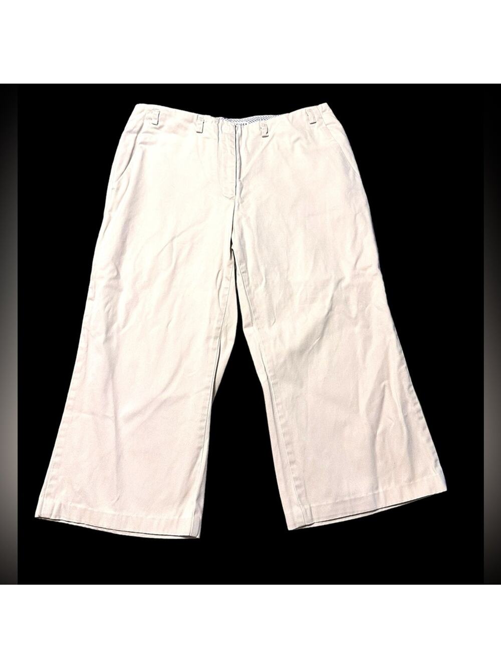 Tommy Hilfiger Wide Leg Crop Tan Khaki Pants Size 6